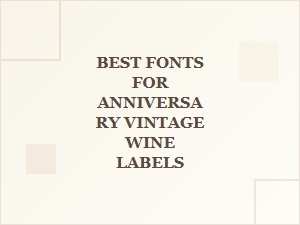 Finely Crafted Script Fonts for Vintage Wine Labels